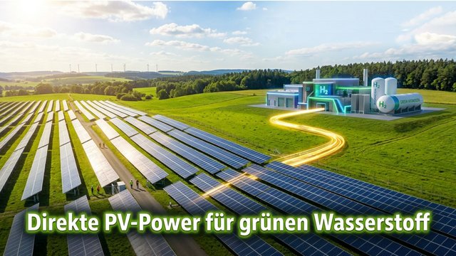SUN2H2 – Direkte Nutzung von Solarstrom zur Erzeugung von grünem Wasserstoff